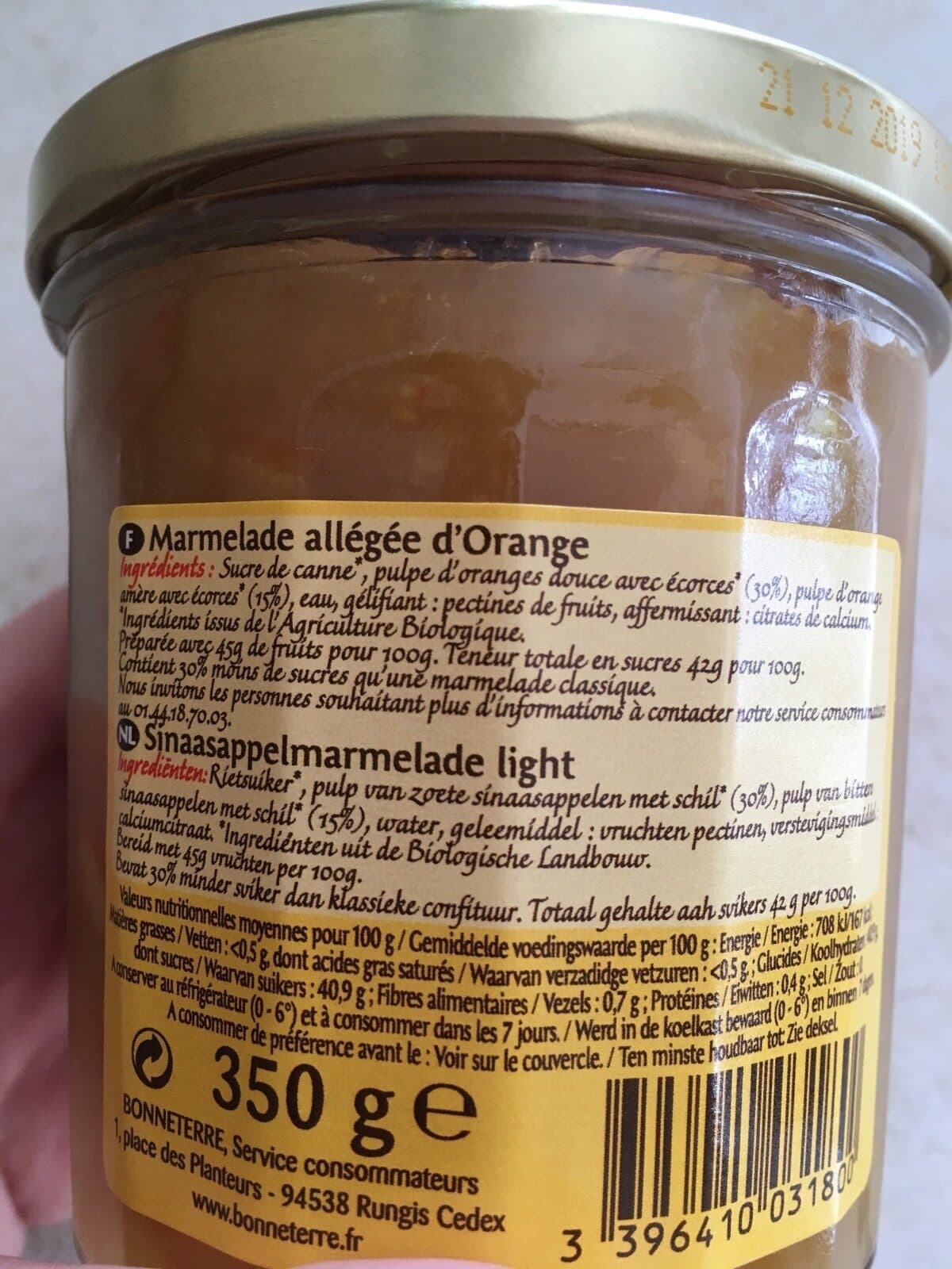 Bonneterre Confiture Rêves De Fruits Orange packshot
