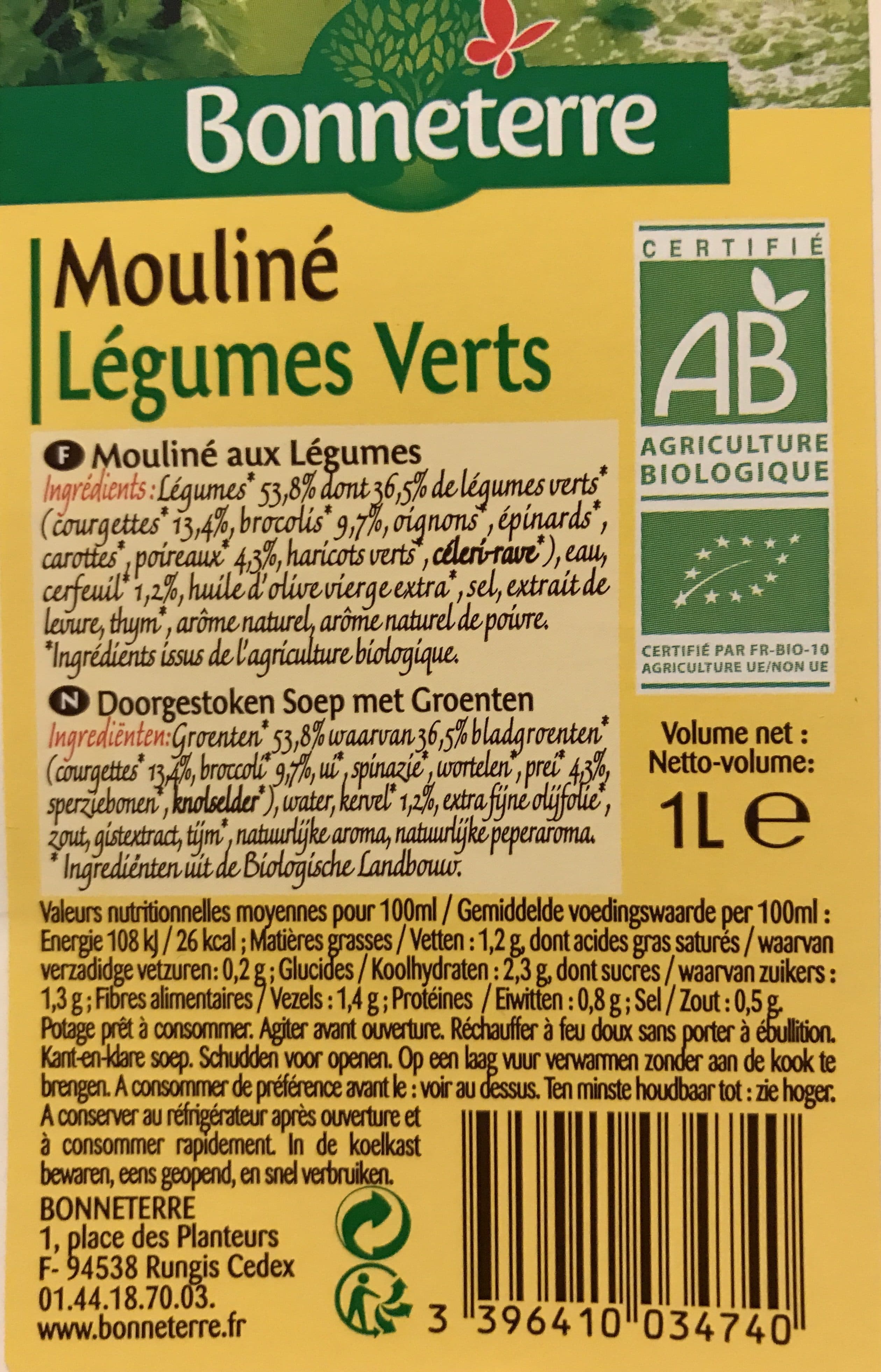 Bonneterre Mouliné - Légumes verts packshot