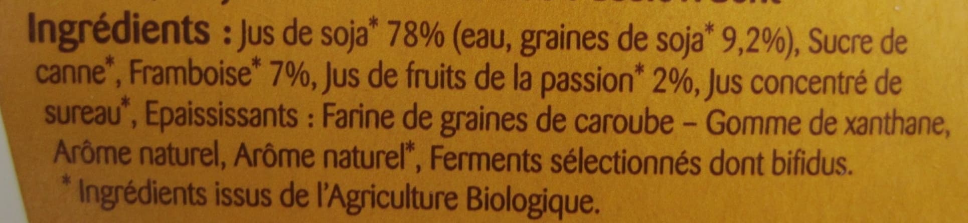 Bonneterre Sojadélice Framboise Passion packshot