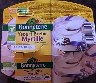 Bonneterre Yaourt Brebis Myrtille packshot