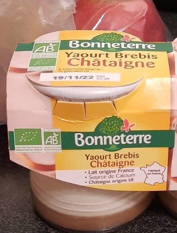 Bonneterre yaourt brebis châtaigne packshot