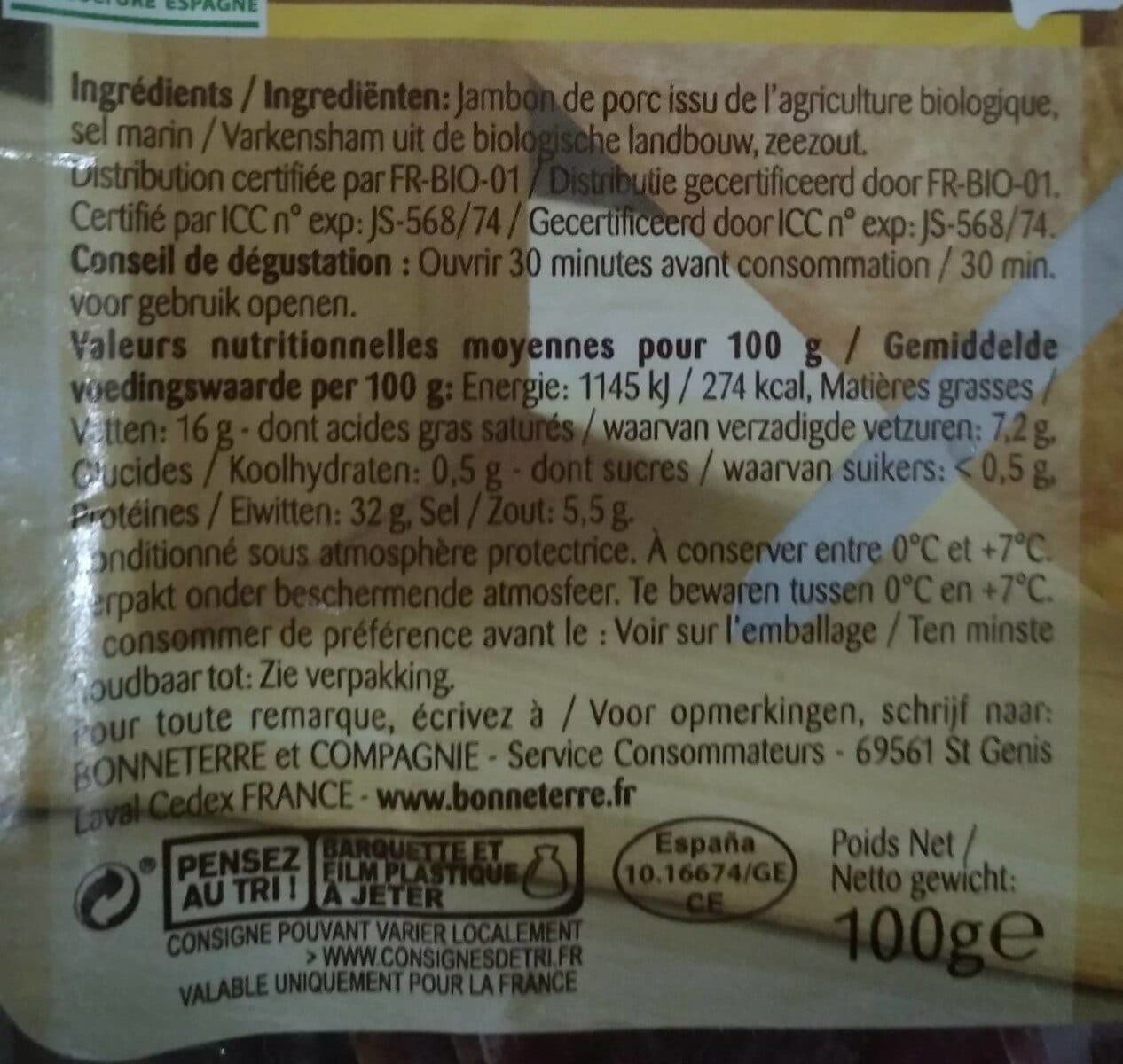 Bonneterre JAMBON SERRANO packshot