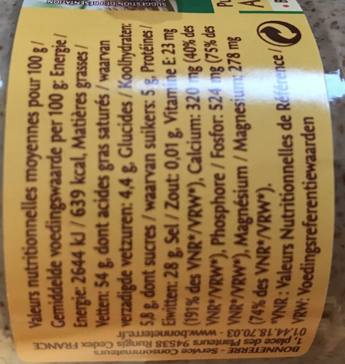 BONNETERRE Purée Amandes complètes packshot
