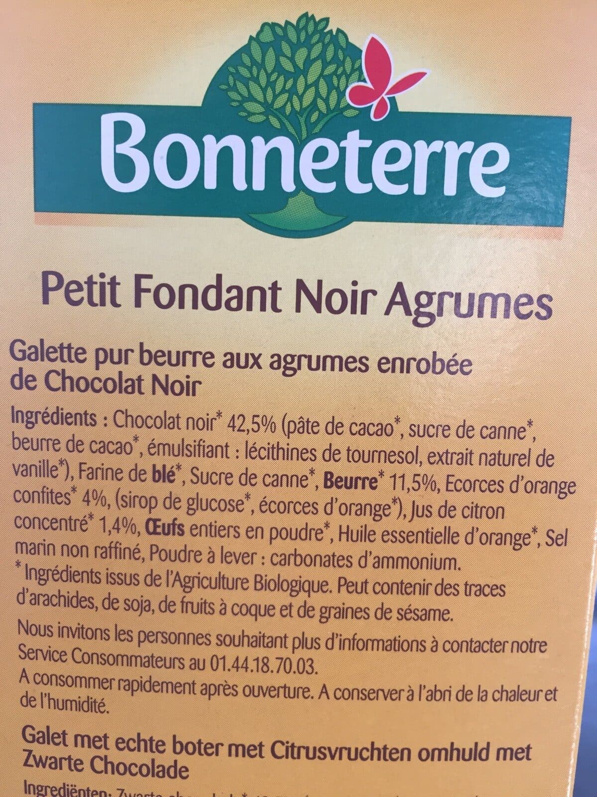 Bonneterre Petit fondant noir agrumes packshot
