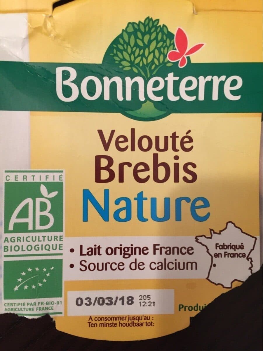 Bonneterre Velouté brebis nature packshot
