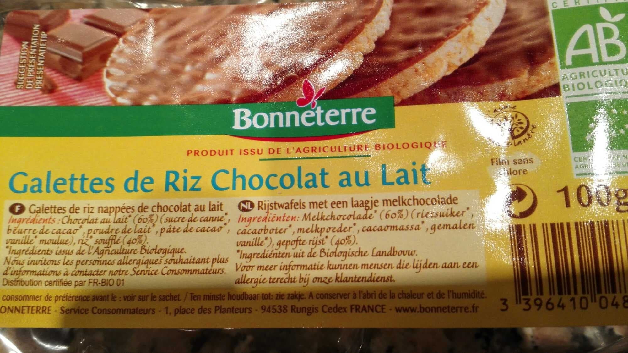 Bonneterre Galettes de riz chocolat au lait packshot
