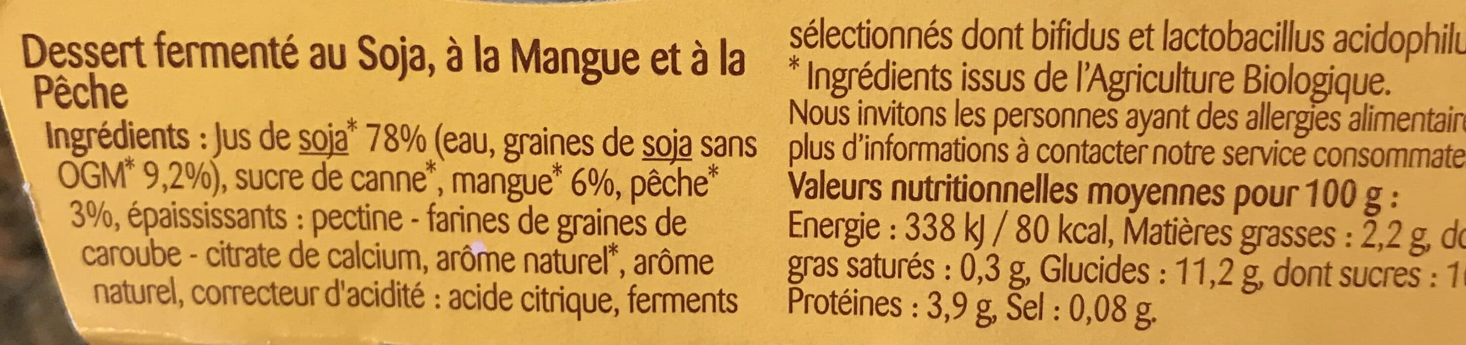 Bonneterre Sojadelice mangue pêche packshot
