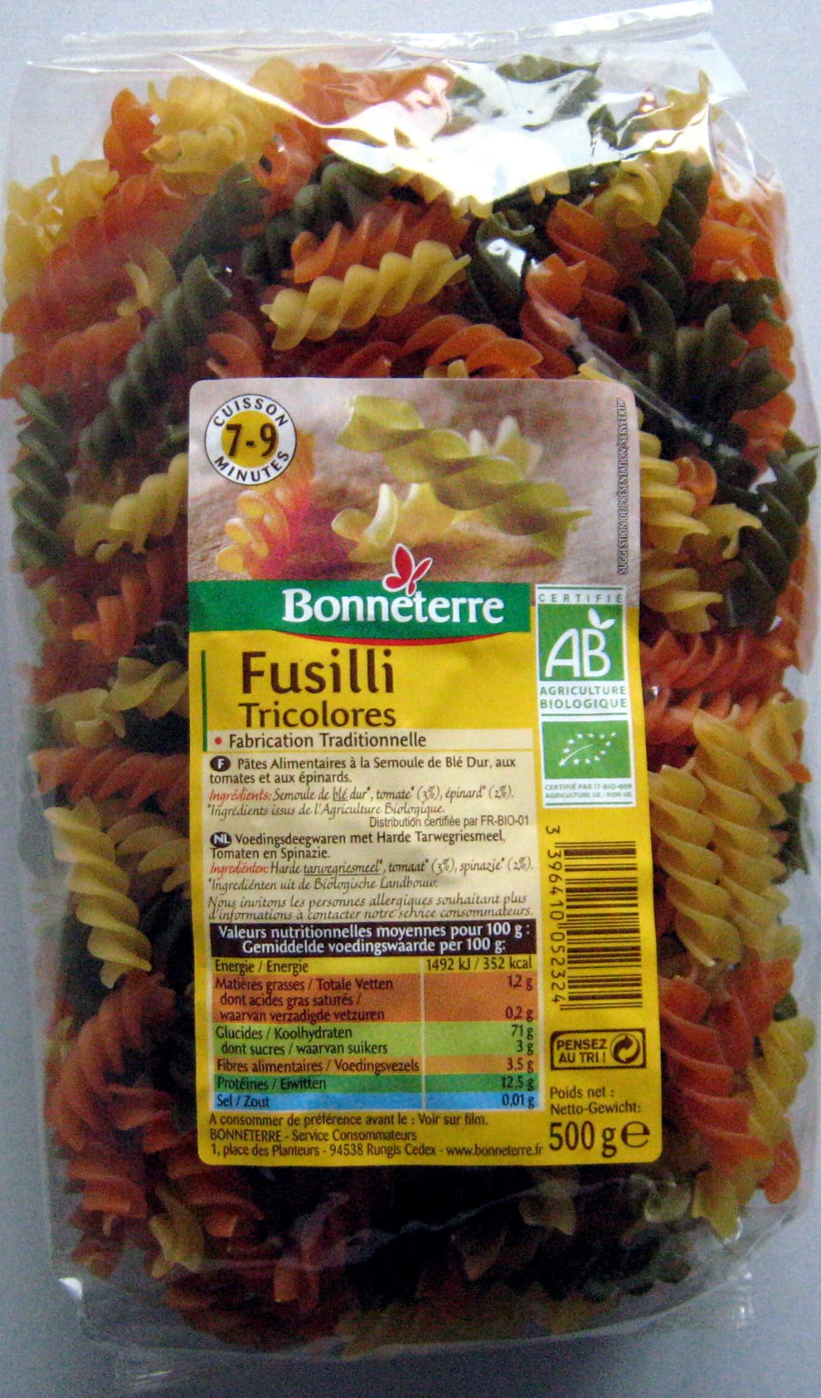 Bonneterre Fusilli Tricolores packshot