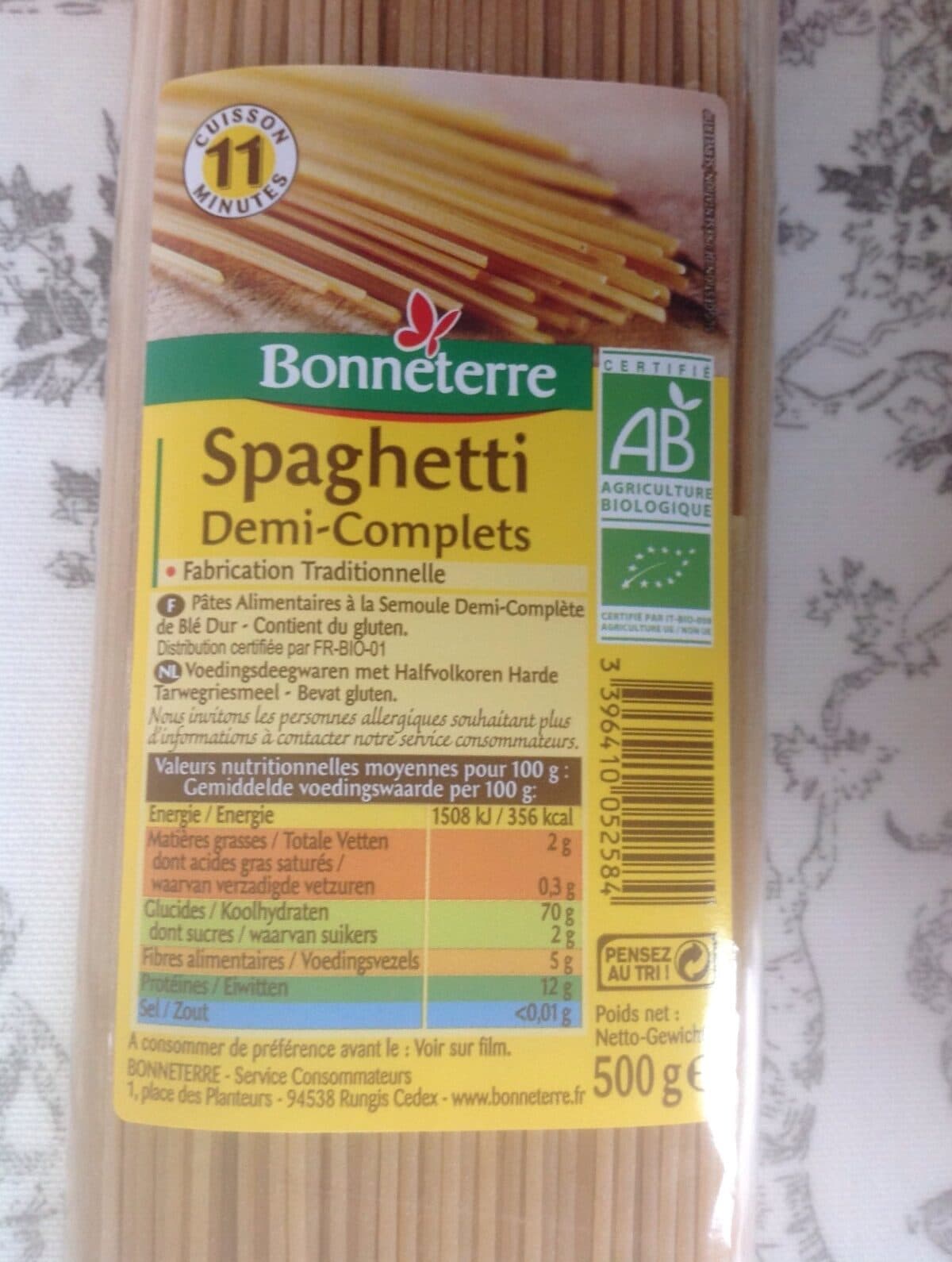 Chlorophylle Spaghetti Demi-complets packshot