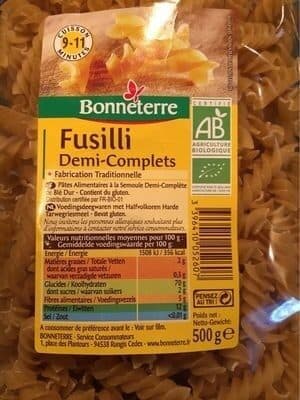 Bonneterre Fusilli Demi-complets packshot