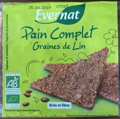 Evernat Pain Complet Graines de Lin packshot