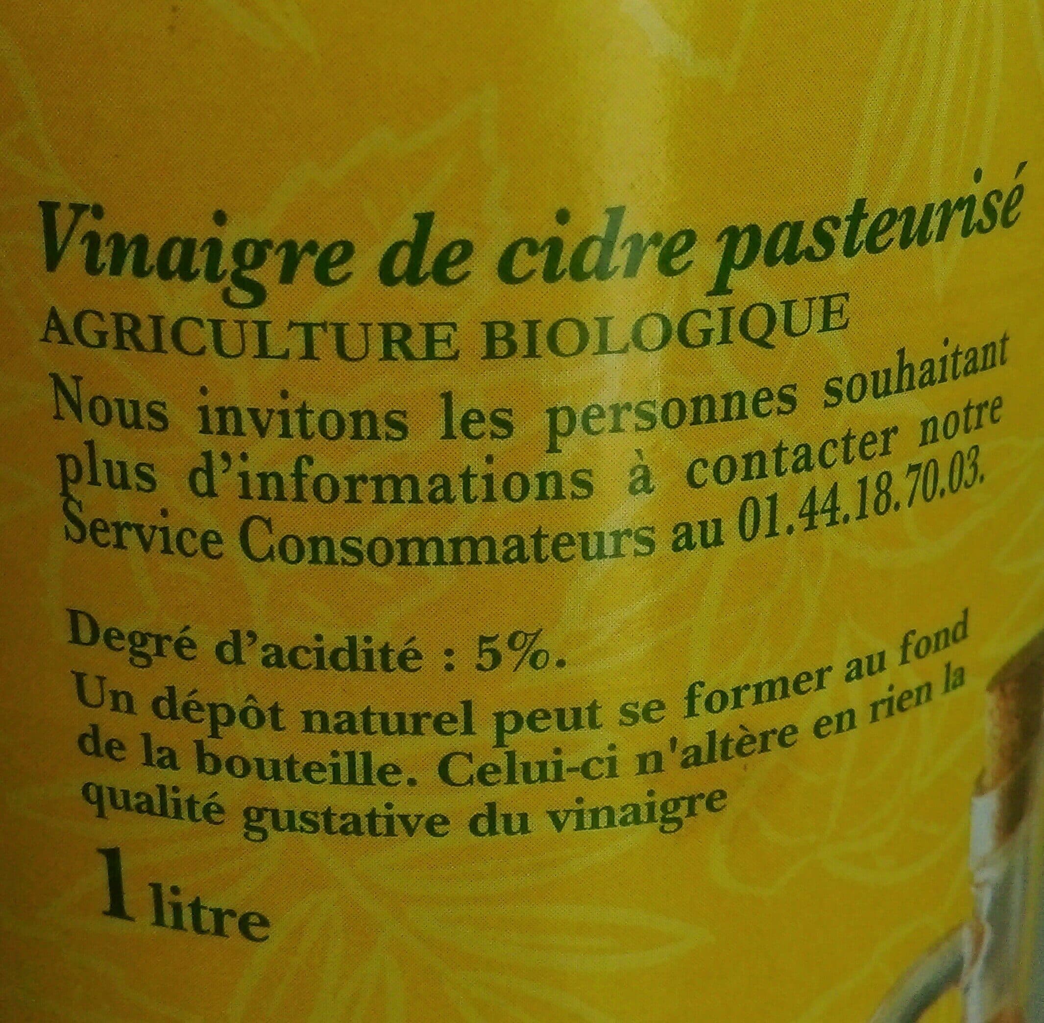 Evernat Vinagre de cidre Evernat 1 litre packshot