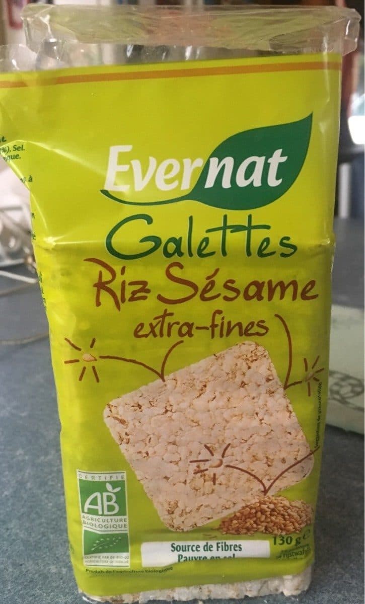 Evernat Galette Riz Sesame Extra Fines packshot