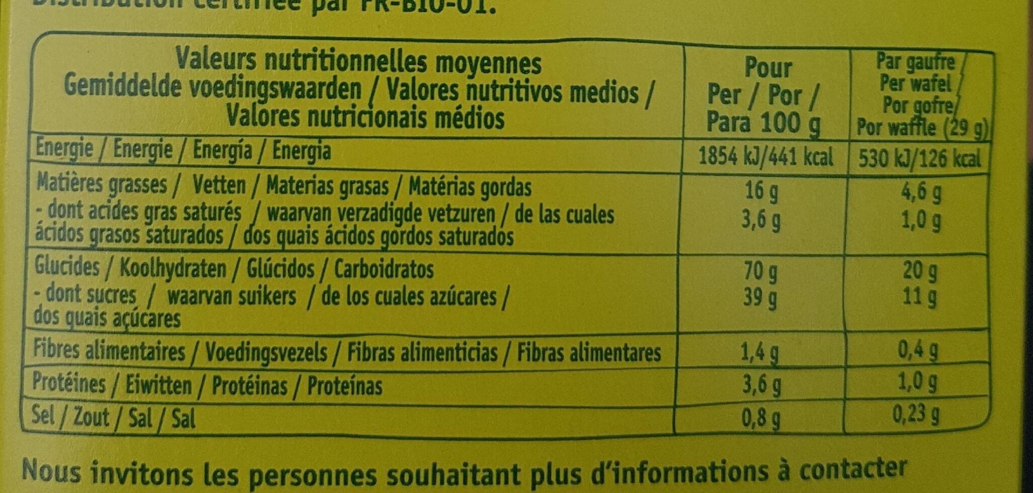 Evernat Gaufres Miel packshot