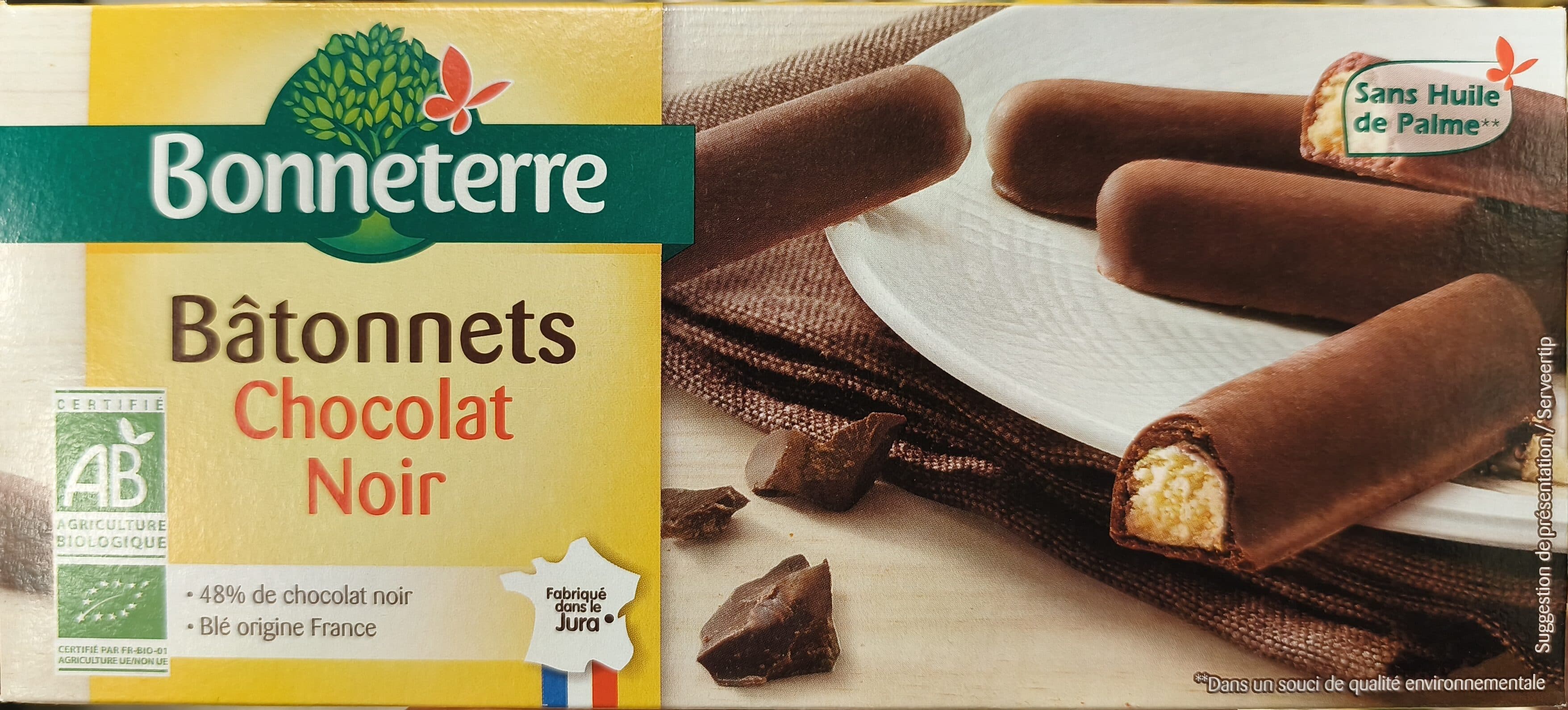 Bonneterre Bâtonnets chocolat noir packshot