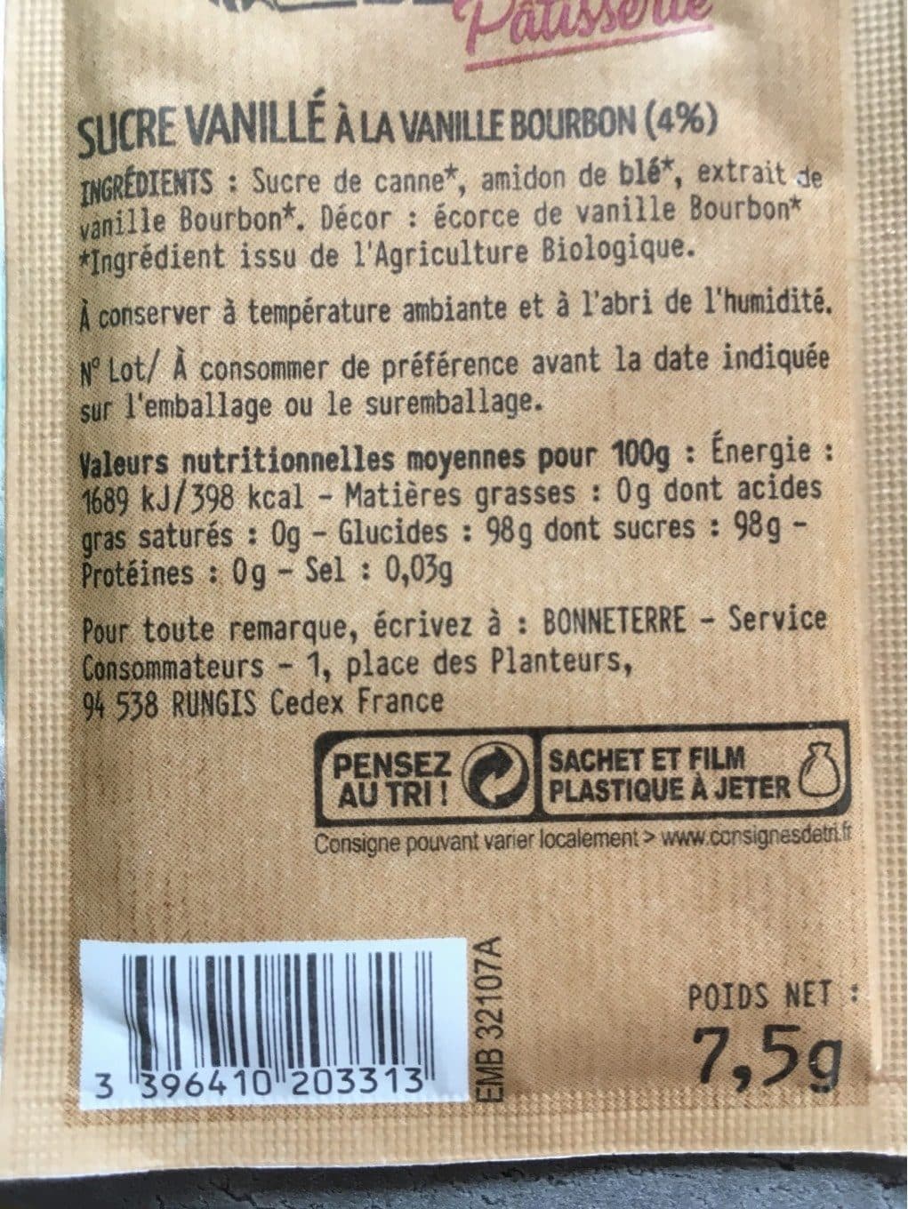 Le Sillon Sucre Vanillé packshot
