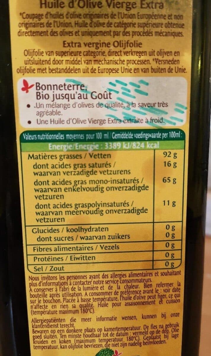 Bonneterre Huile d'olive vierge extra packshot