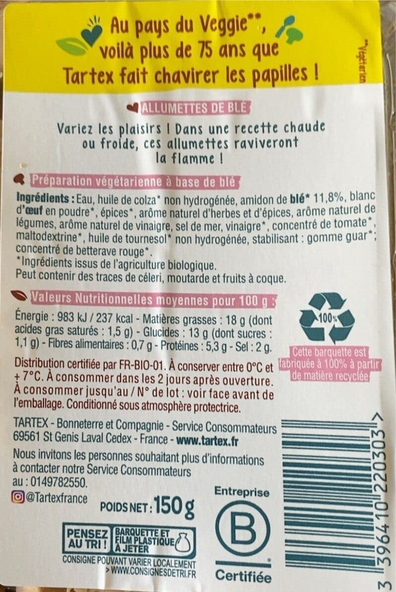 tartex Allumettes veggie packshot