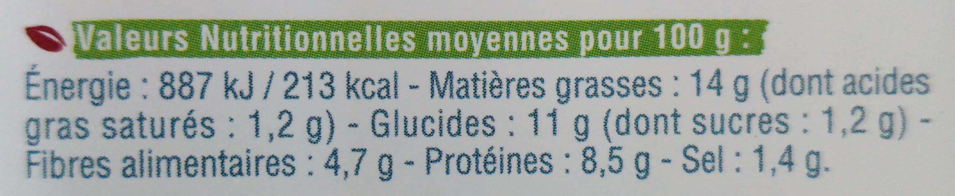 Tartex Knax légumes et blé packshot