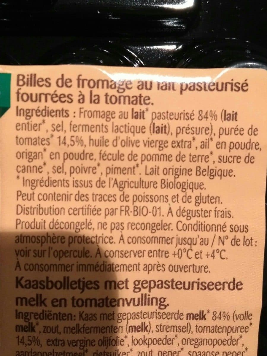 Bonneterre Billes de fromage coeur tomate packshot