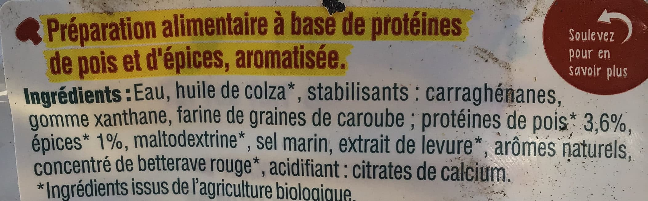 Tartex Tranches pois et épices packshot