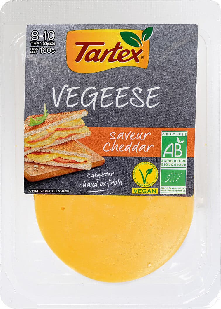 Tartex Vegeese saveur cheddar packshot