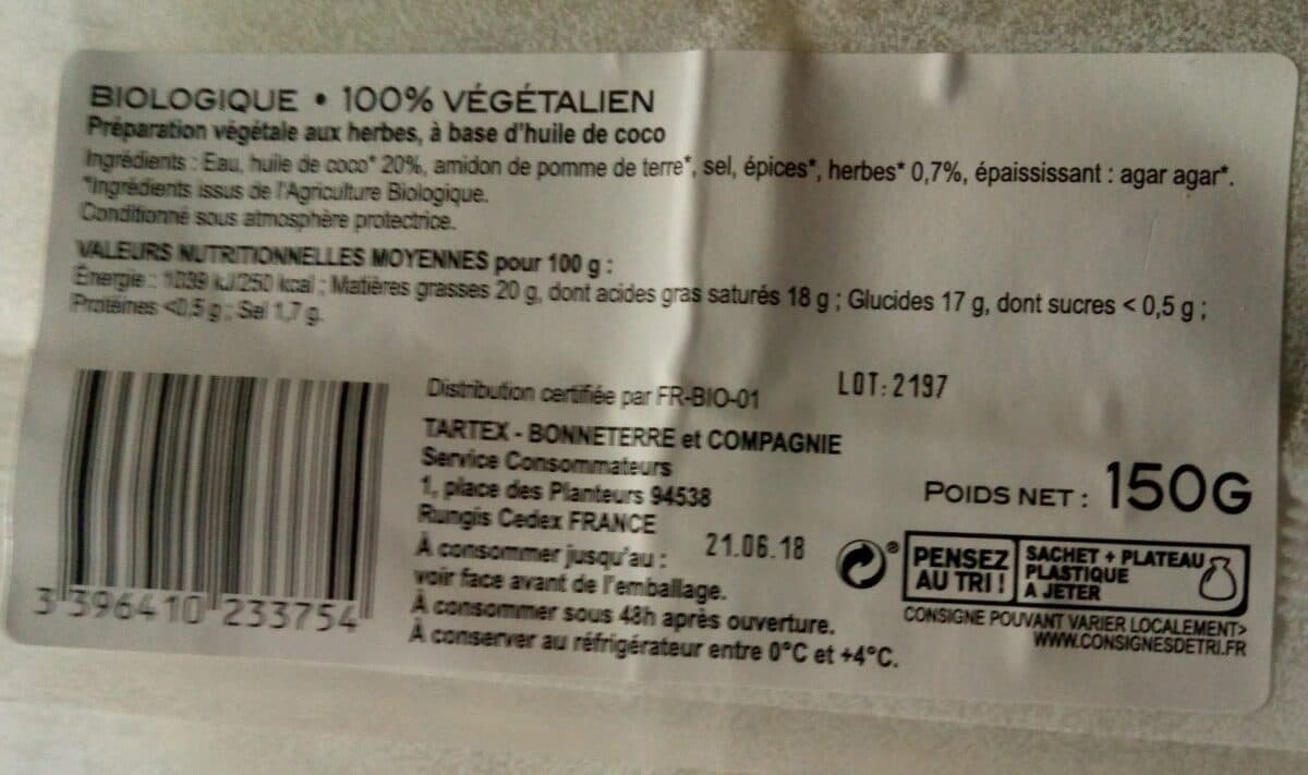 Tartex Vegeese packshot