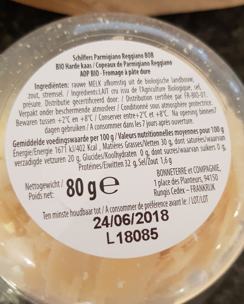 Bonneterre Copeaux de Parmigiano Reggiano AOP packshot