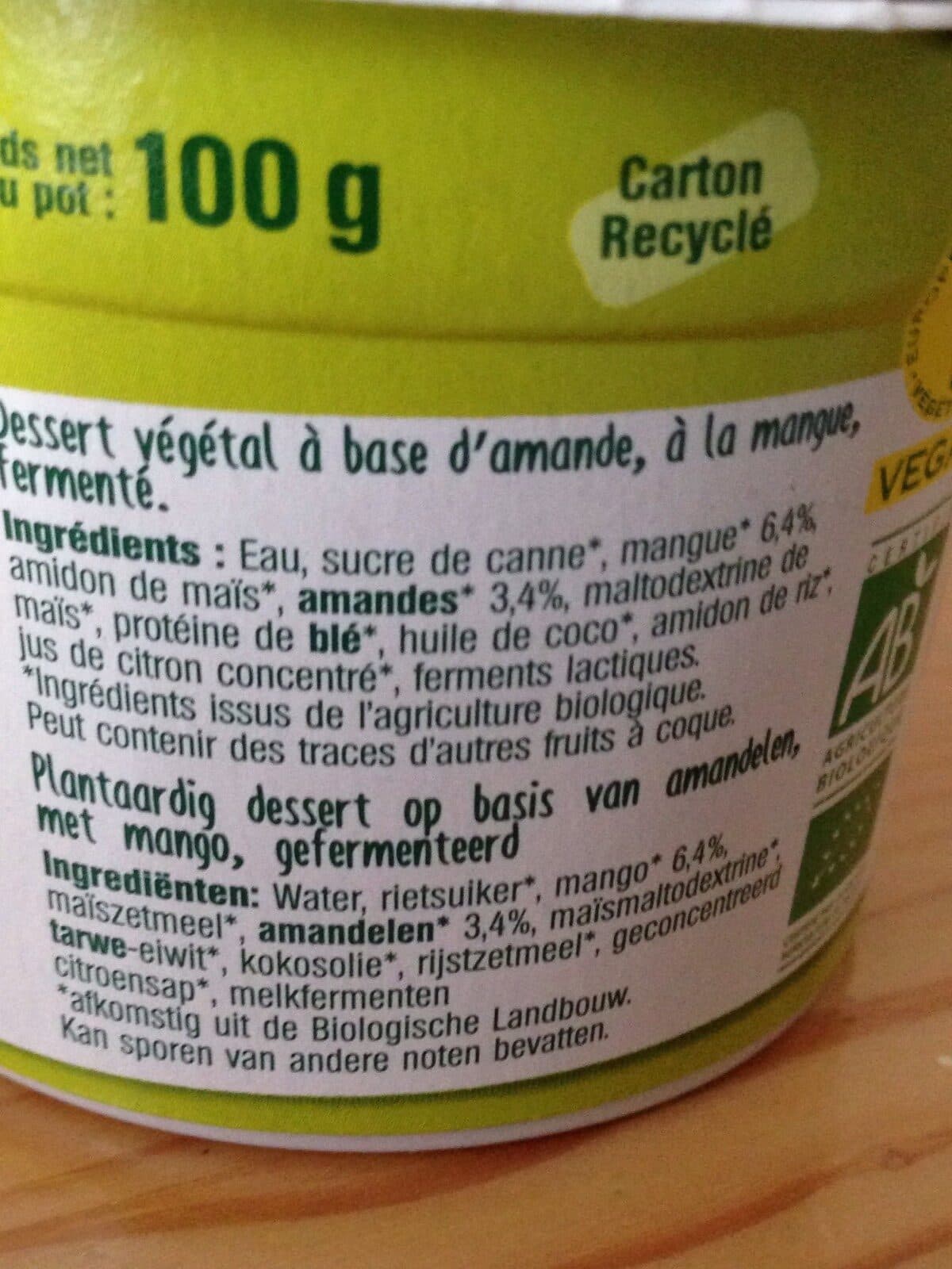 Evernat Brassé amande mangue packshot