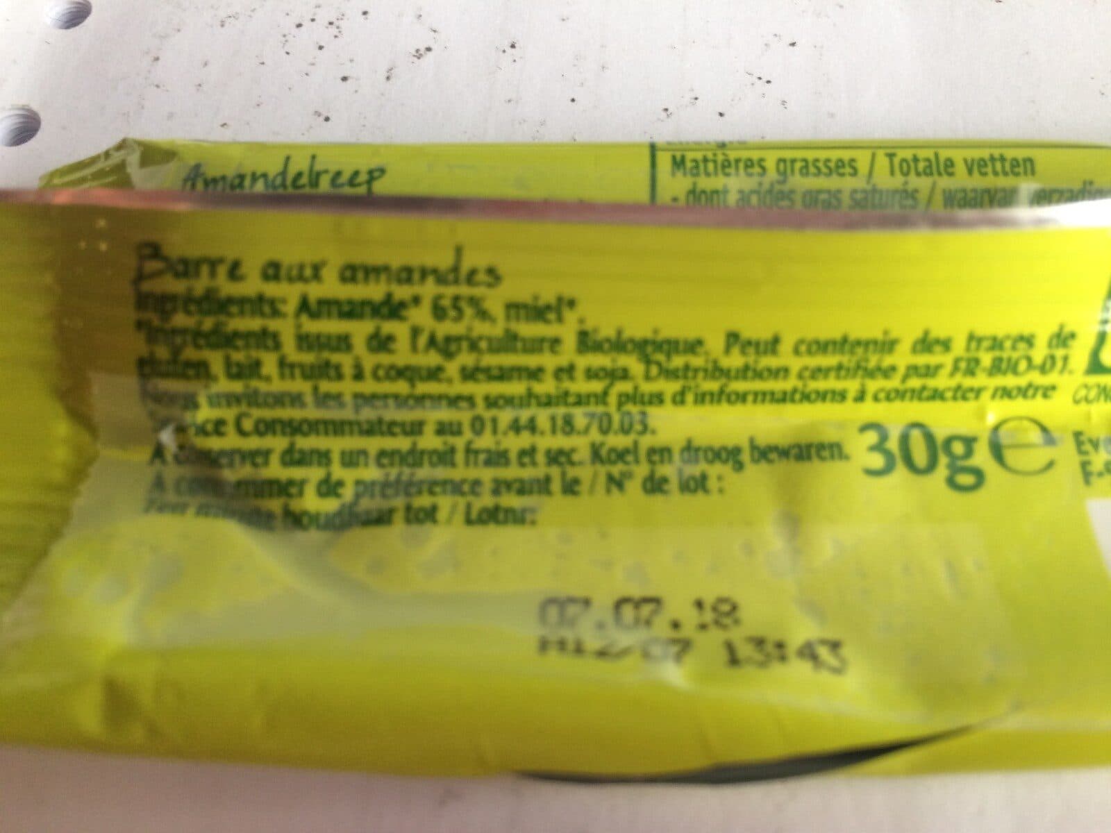 Evernat Barre Amande packshot