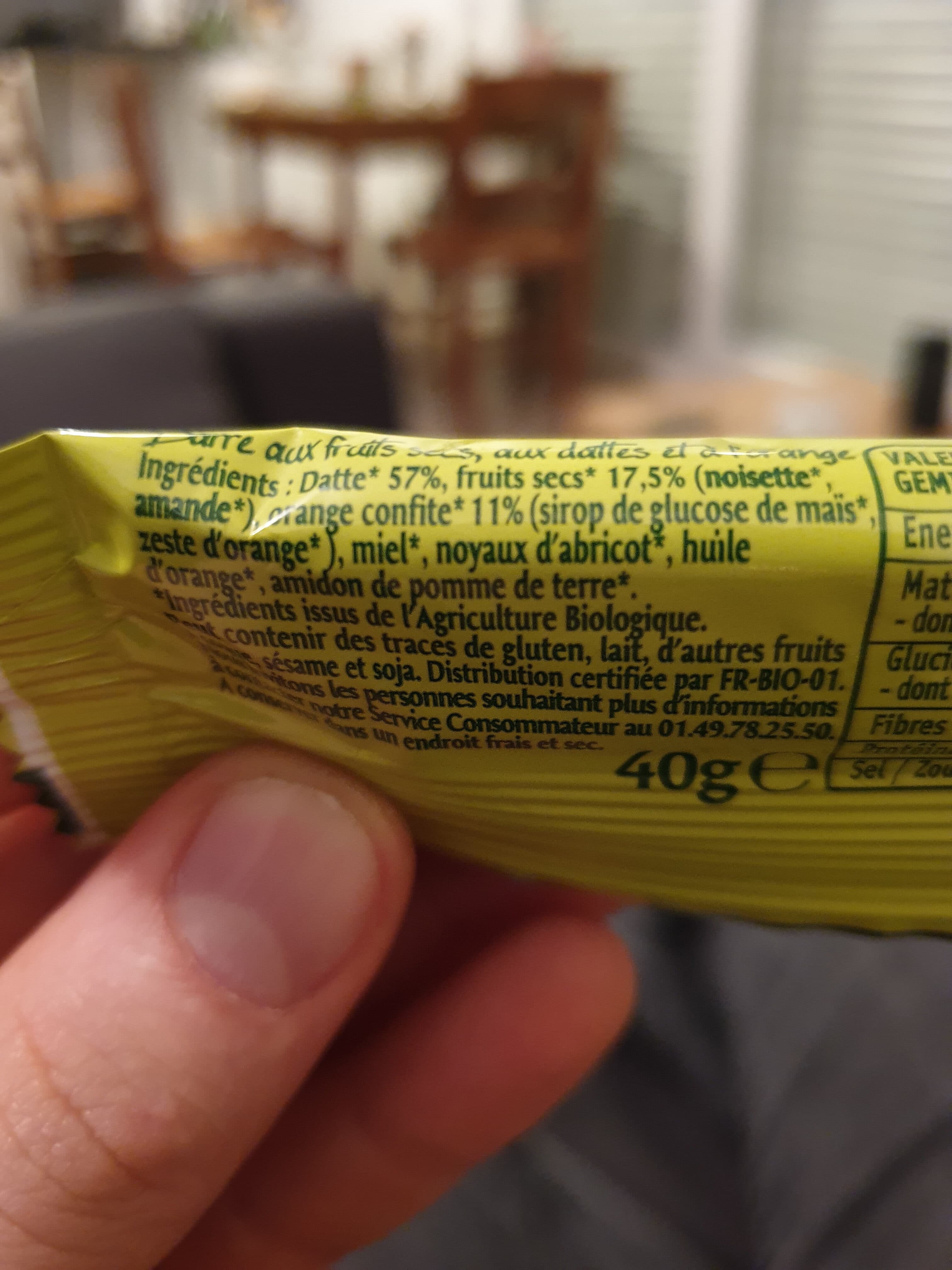 Evernat Barre De Fruits Datte Orange packshot
