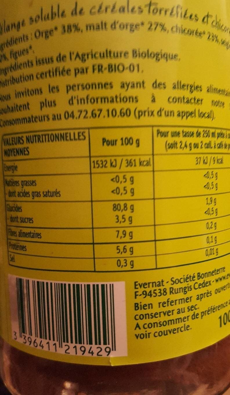 Evernat Evermalt - Succédané de café instantané packshot