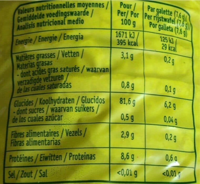 Evernat Galettes riz complet packshot