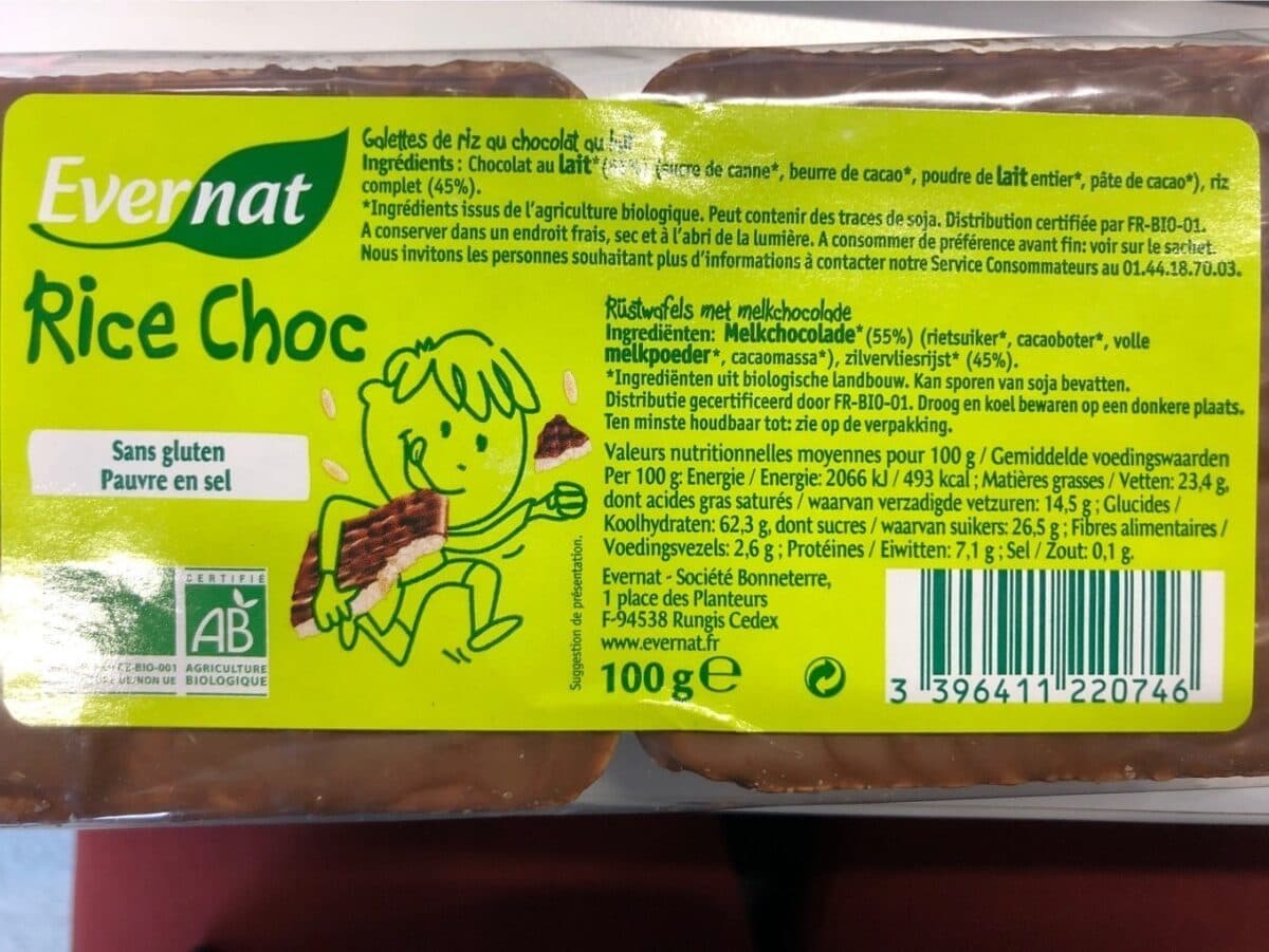 Evernat Rice Choc packshot