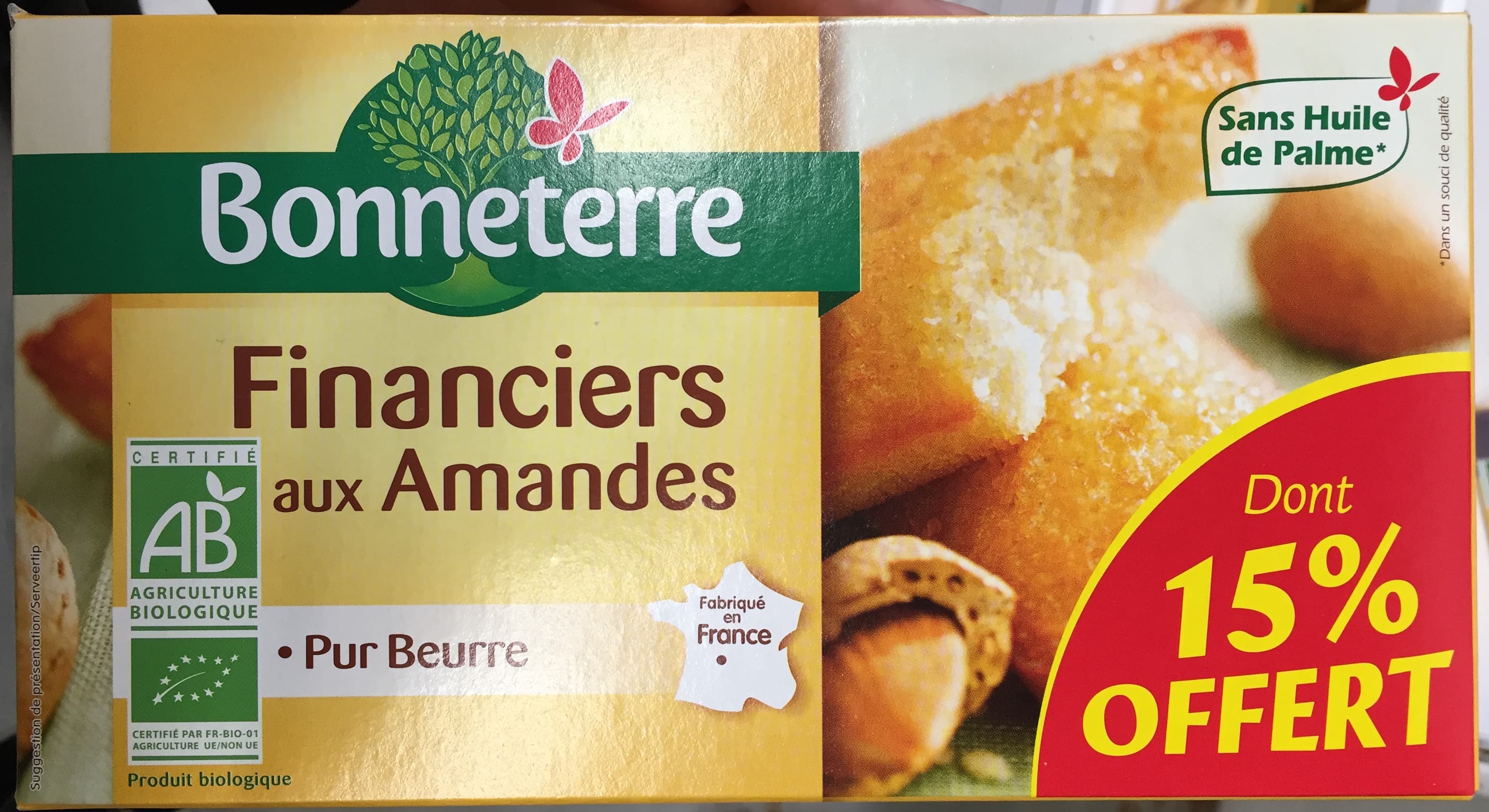 Bonneterre Financiers aux Amandes packshot