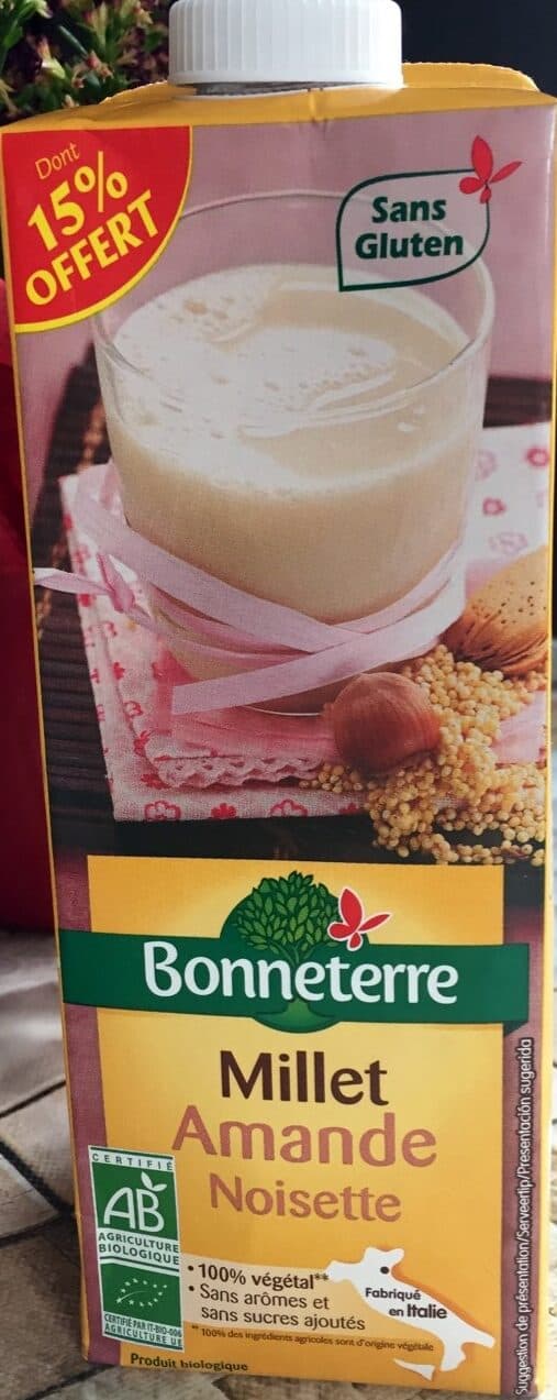 Bonneterre Boisson Millet Amande Noisette packshot