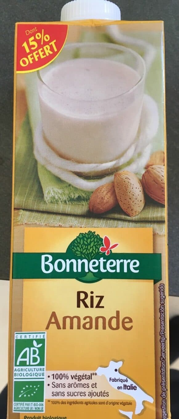 BonneTerre Boisson Riz Amande 1L packshot