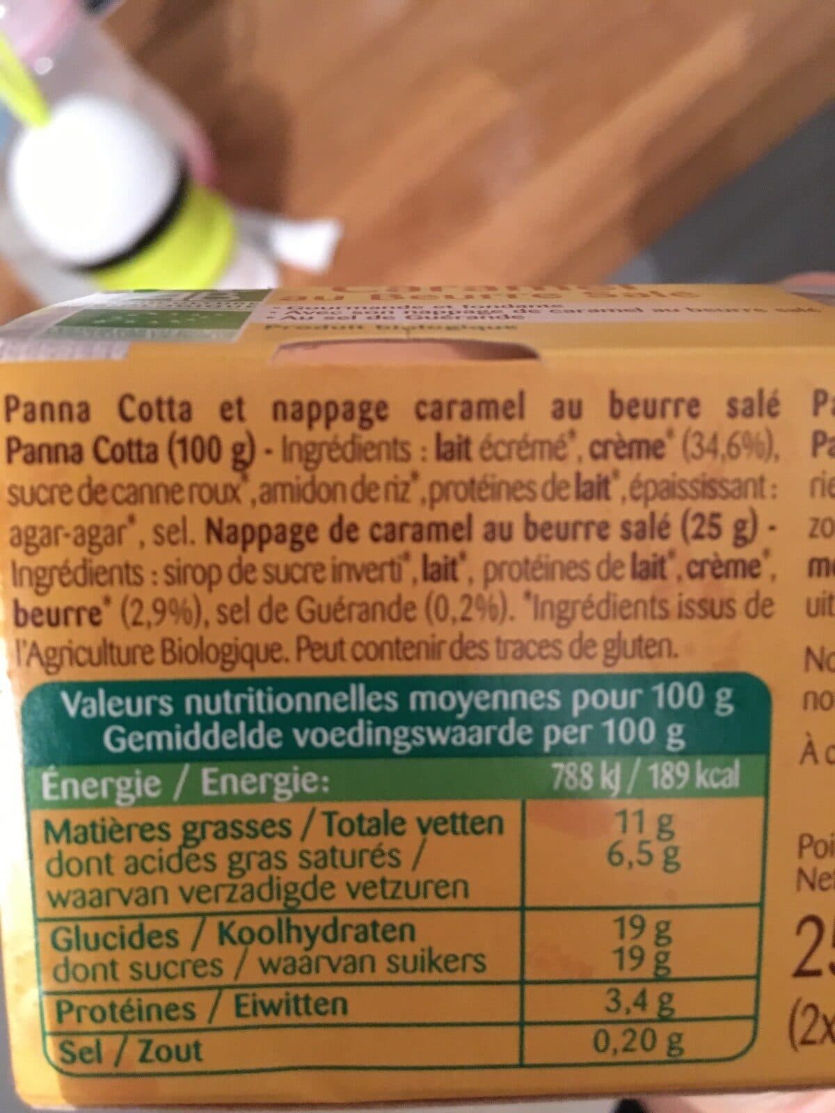 Bonneterre PANNA COTTA NAPPEE CARAMEL BEURRE SALE packshot