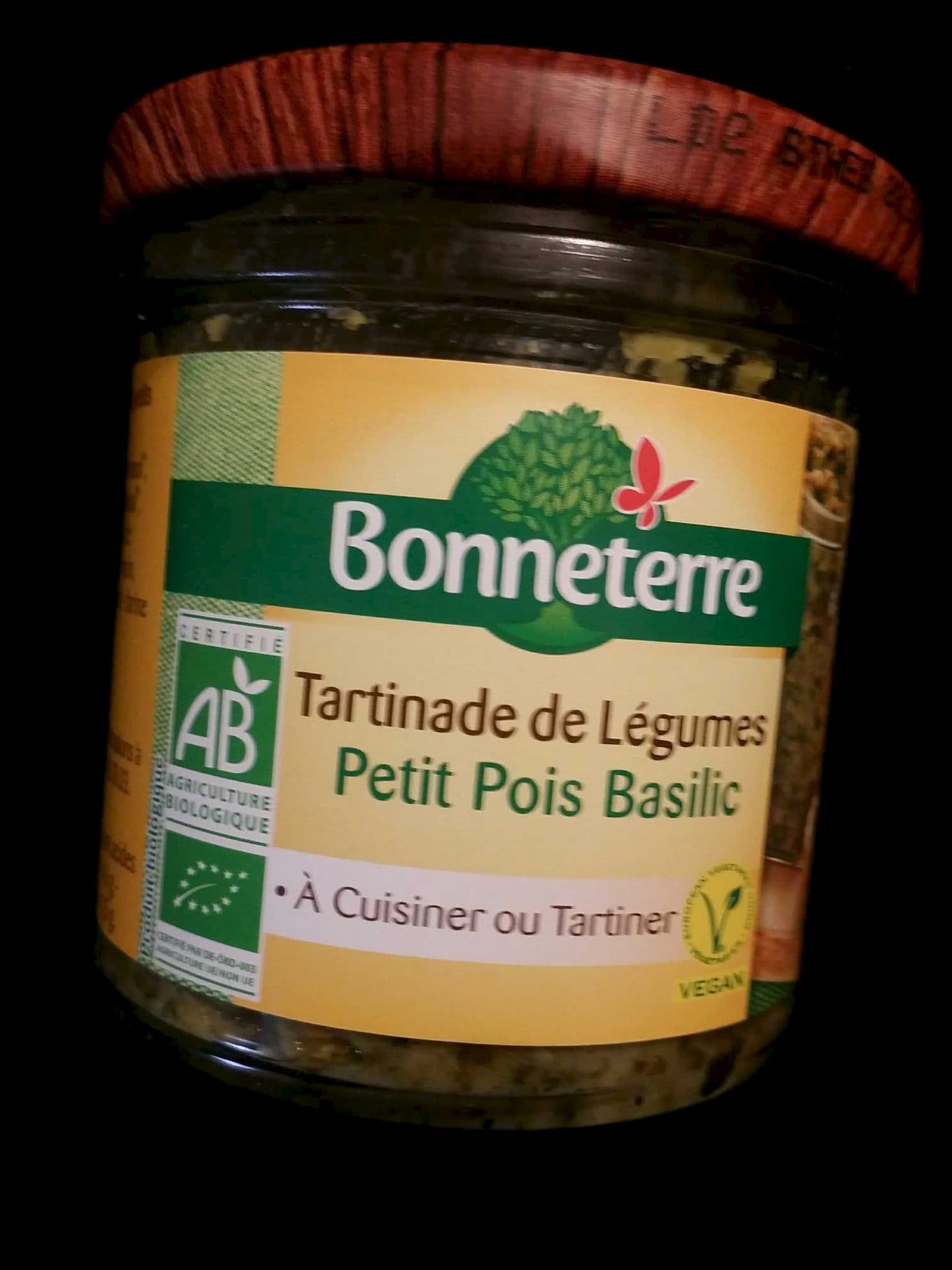 Bonneterre Tartinade de légumes Petits Pois Basilic packshot