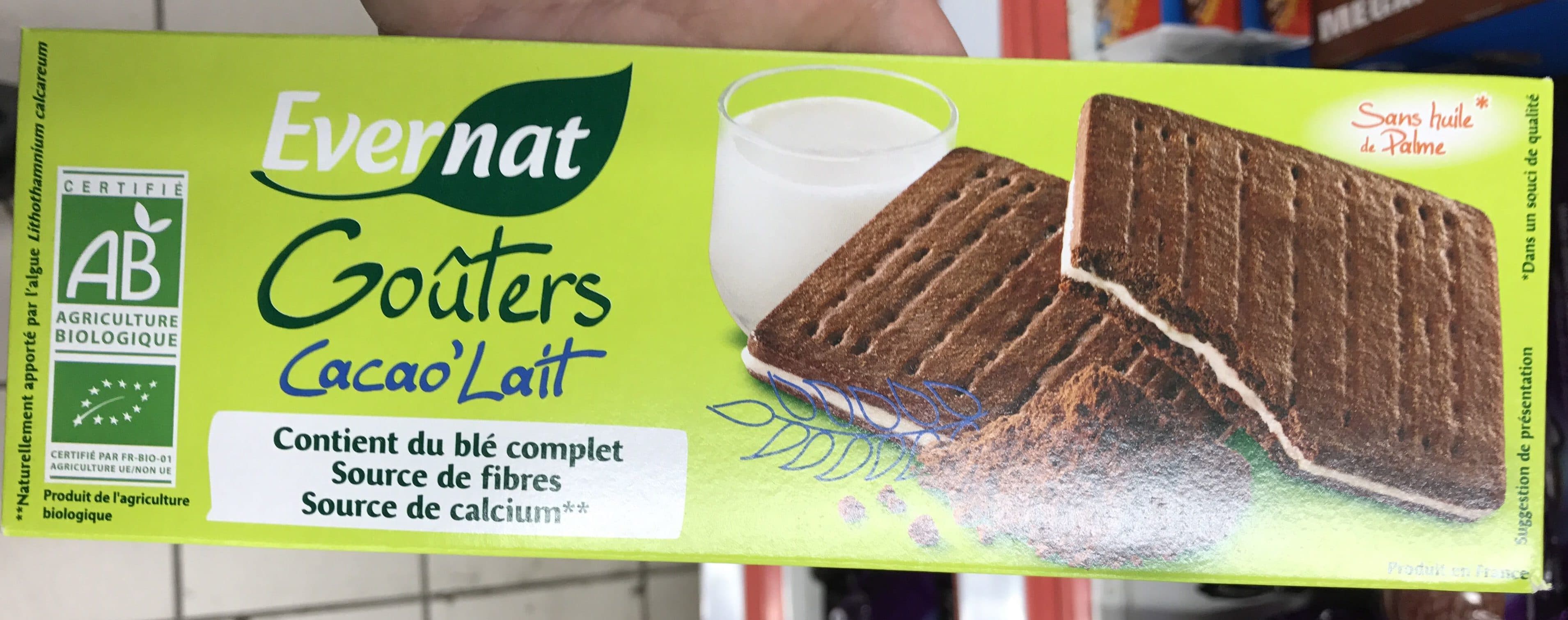 Evernat Goûters Cacao'Lait packshot