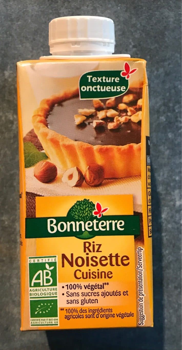 Bonneterre Lait riz noisette cuisine packshot