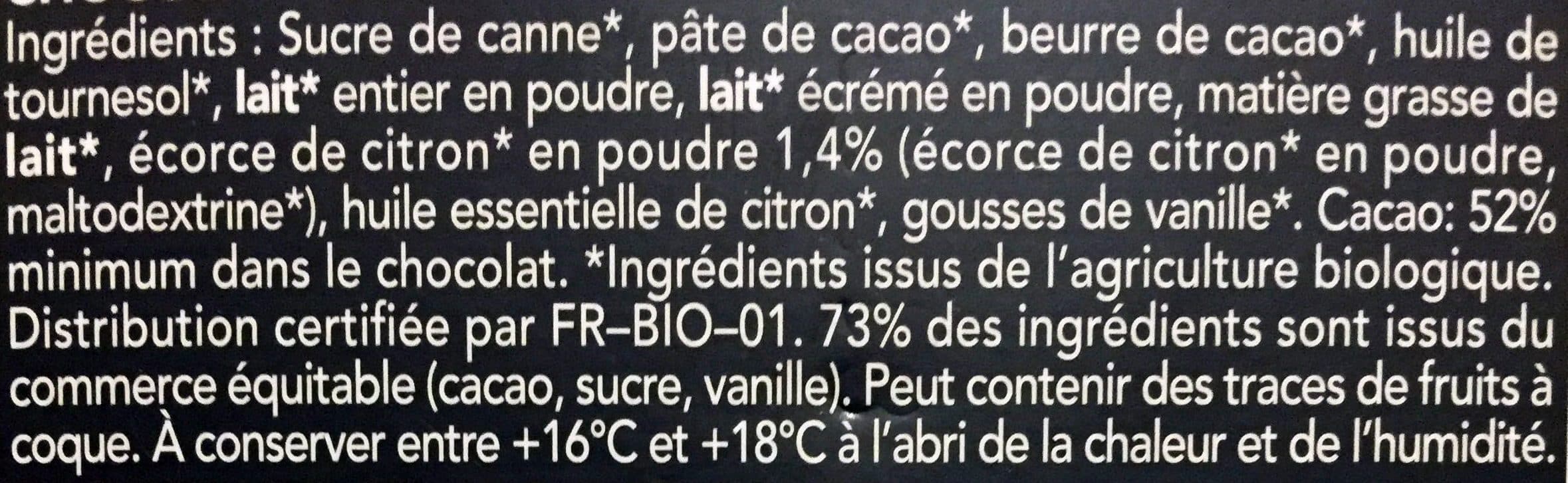 Bonneterre Chocolat Noir Facon Creme Au Citron packshot