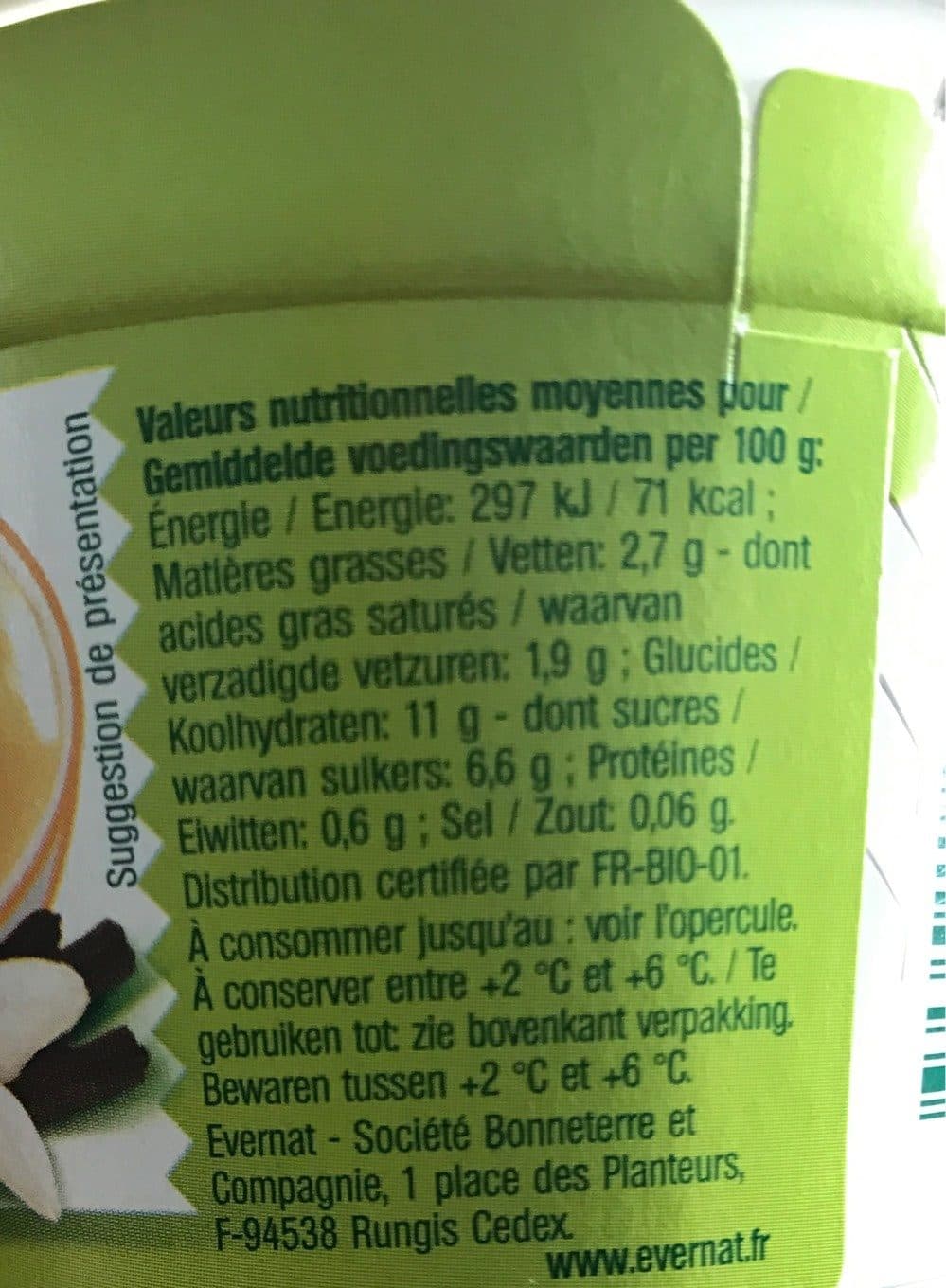 Evernat Amande vanille 100% végétal packshot