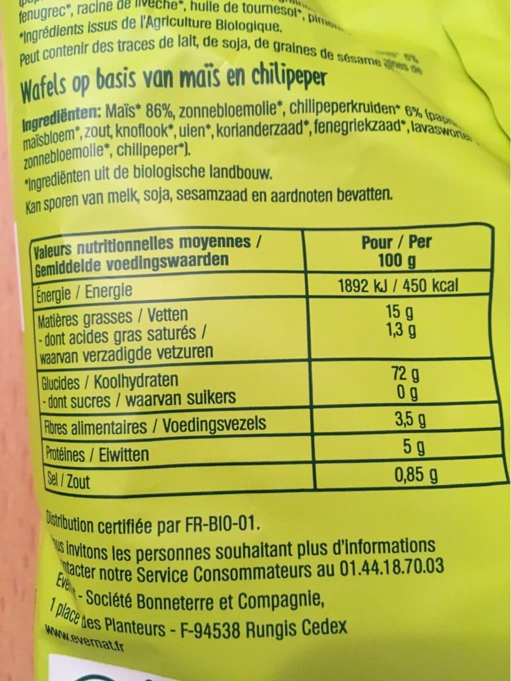 Evernat Apero Chili 40G packshot