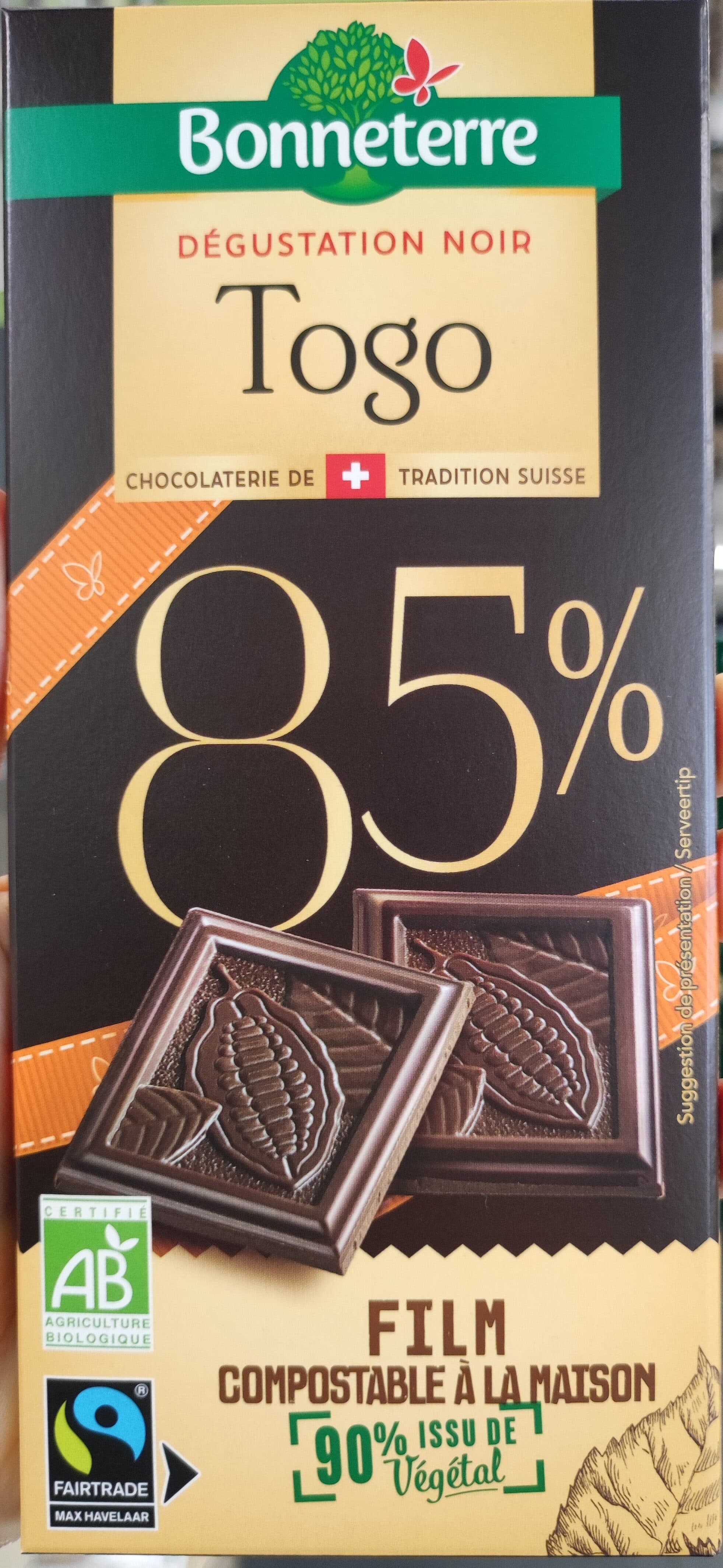 Bonneterre Dégustation Noir Togo 85% packshot
