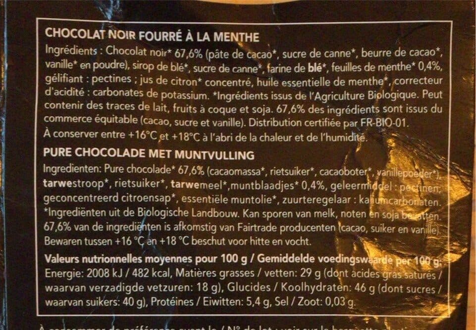 Bonneterre Bouchées coeur de menthe packshot