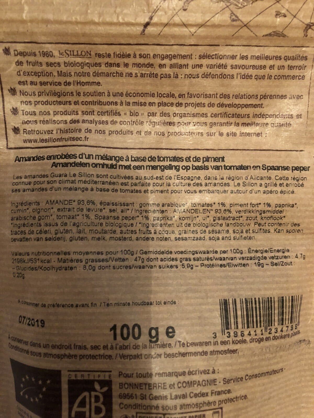 Le sillon Amandes a la mexicaine packshot