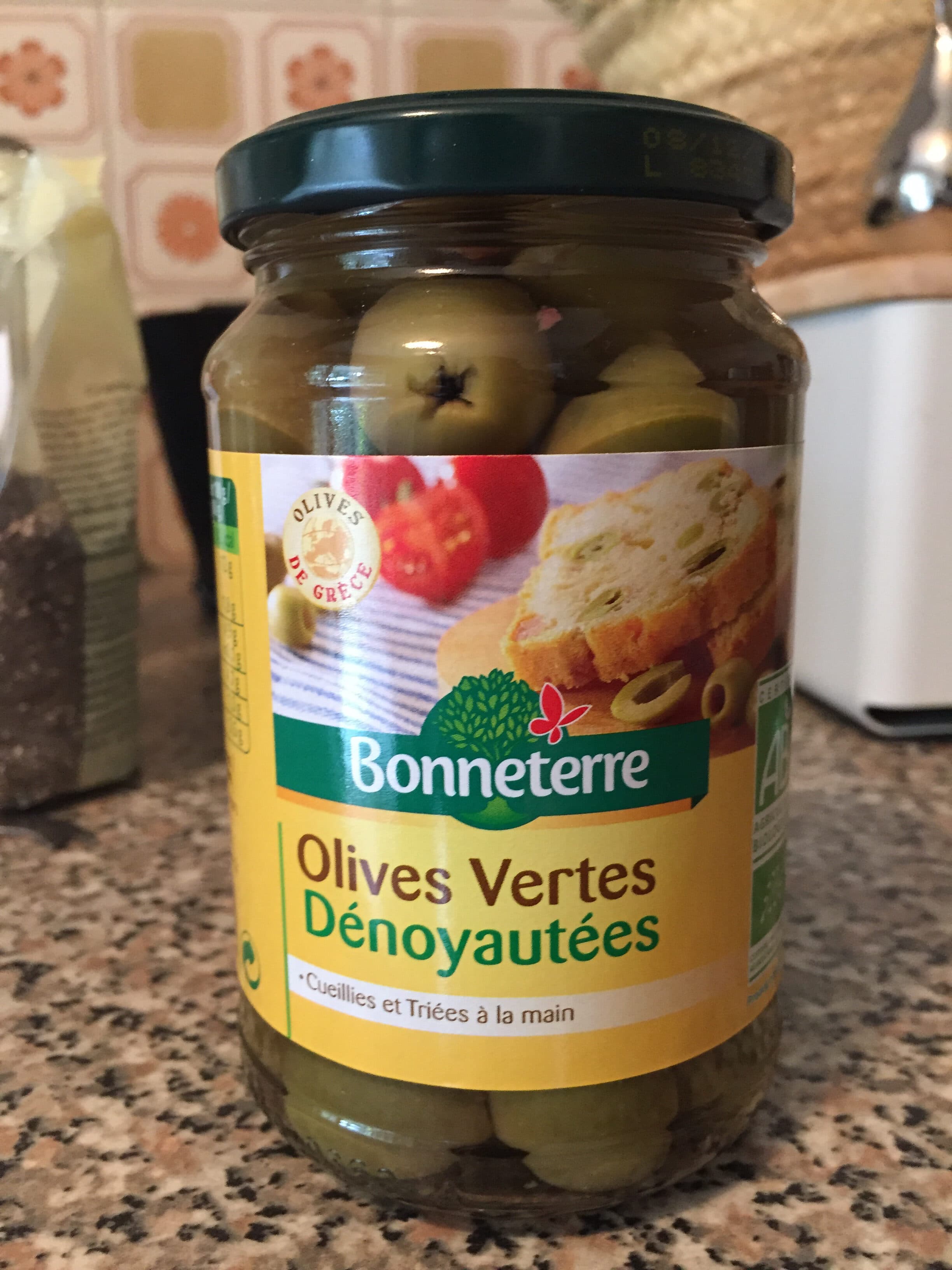 Bonneterre Olives vertes dénoyautées Bio packshot