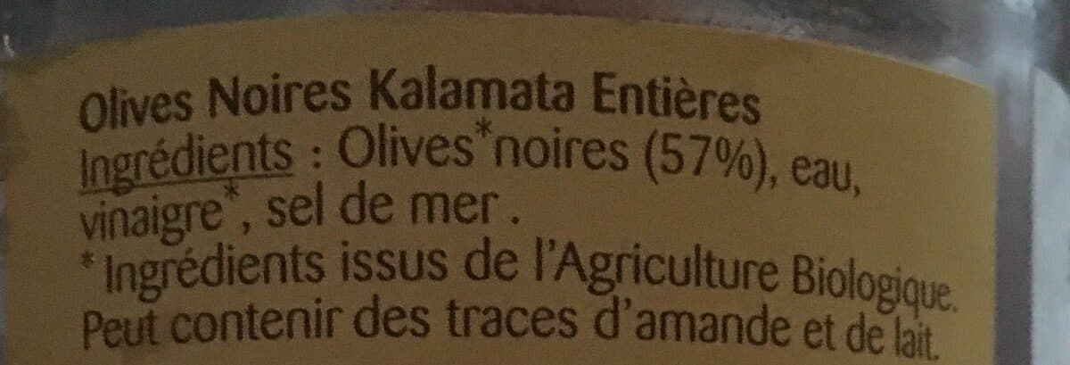 Open Food Facts OLIVES NOIRES KALAMATA ENTIERES packshot