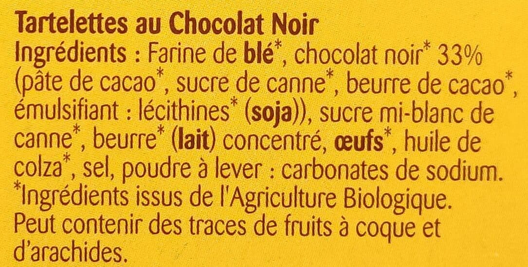 Bonneterre Tartelettes au chocolat noir packshot